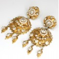 cercei victorian revival. perle & cristale. gold plated